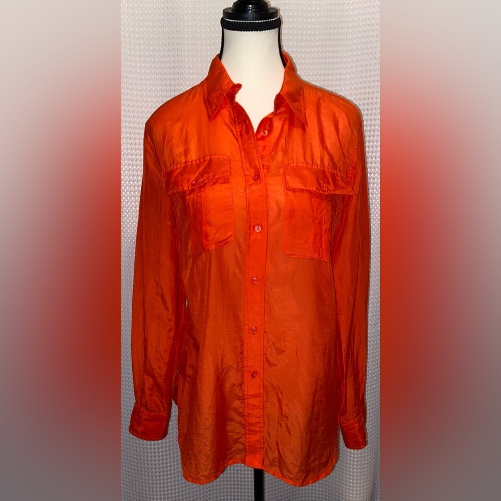 Lauren RALPH LAUREN Silk blend buttoned‎ shirt Size small